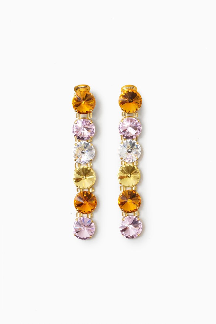 

Clochette Drop Earrings in Gold-plated Brass, Multicolour