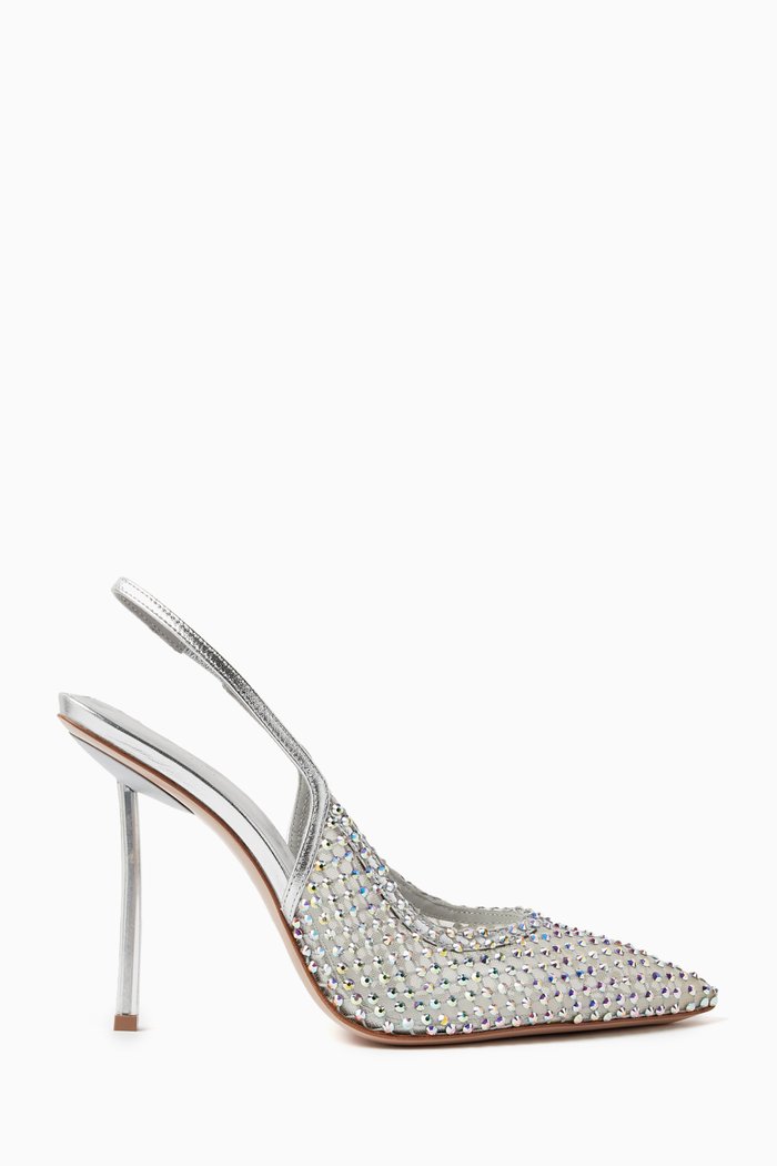 

Gilda 90 Slingback Pumps, Silver