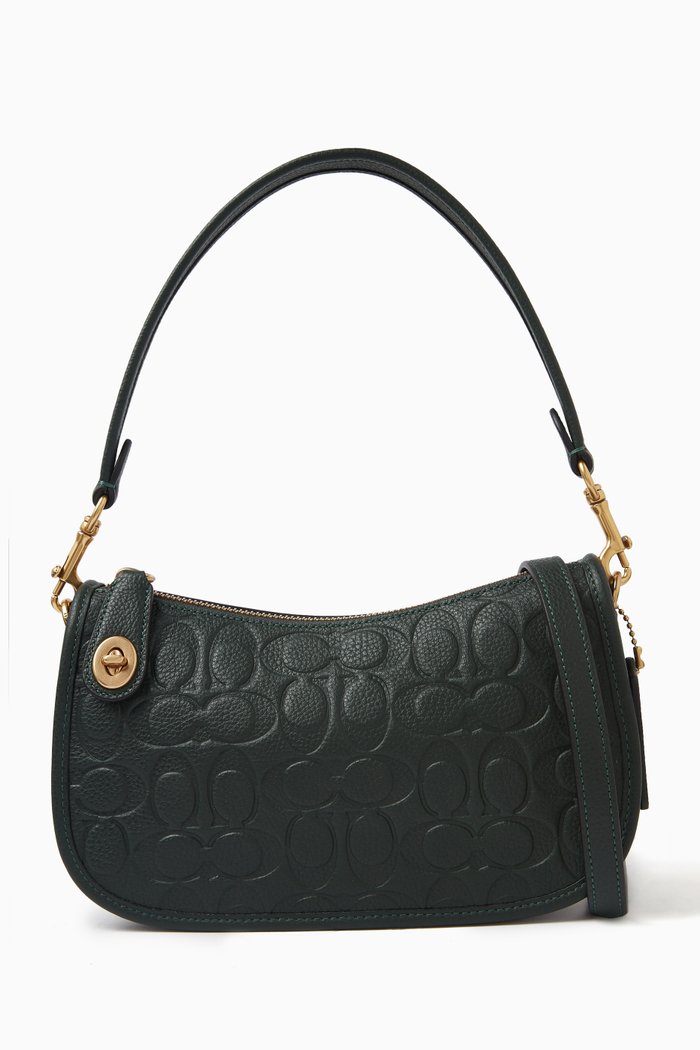 

Swinger Bag in Signature Leather, Green