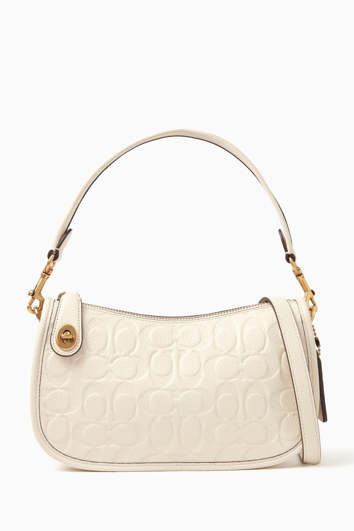 

Swinger Bag in Signature Leather, White