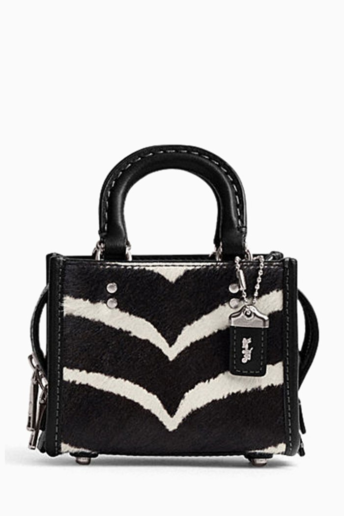 

Rogue 12 Bag in Printed Haircalf & Glovetanned Leather, Black