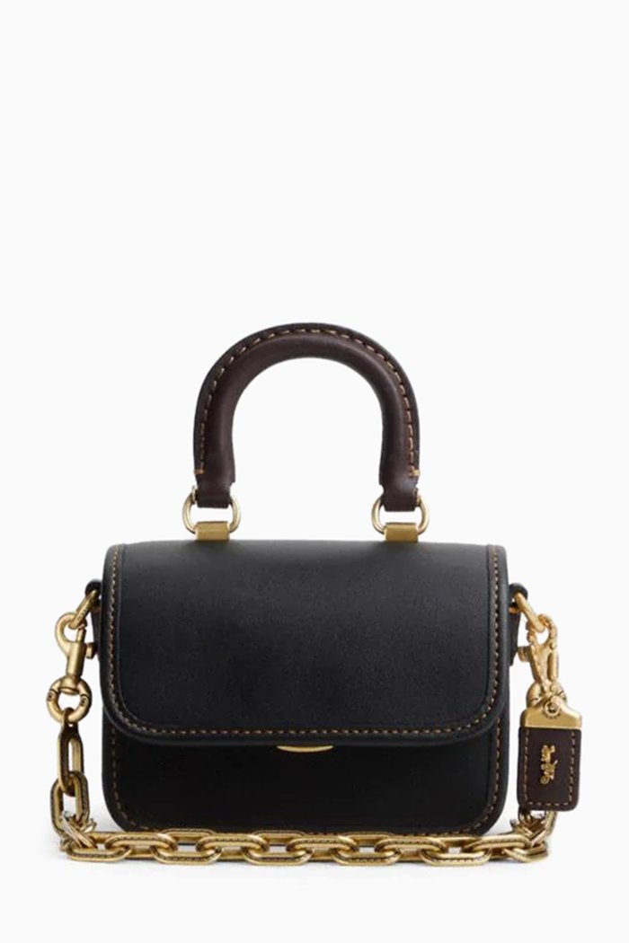 

Rogue 12 Top Handle Bag in Glovetanned Leather, Black