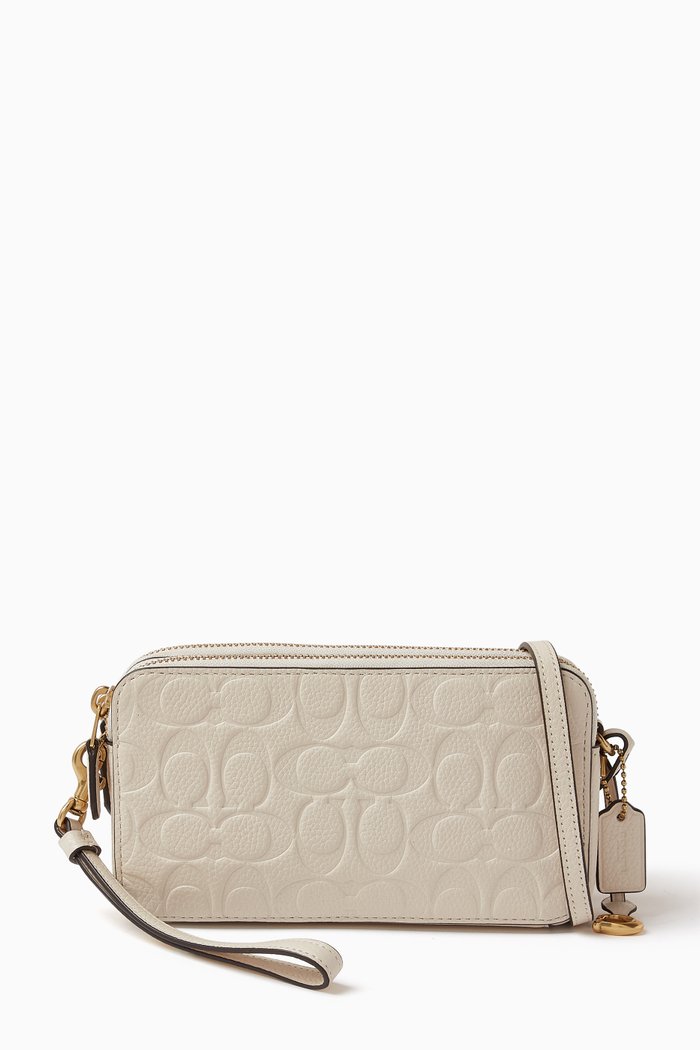 

Kira Crossbody Bag in Signature Leather, White