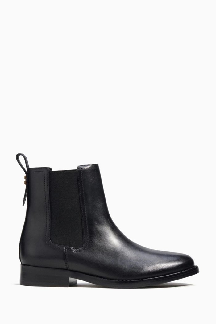 

Maeve Booties in Smooth Leather, Black
