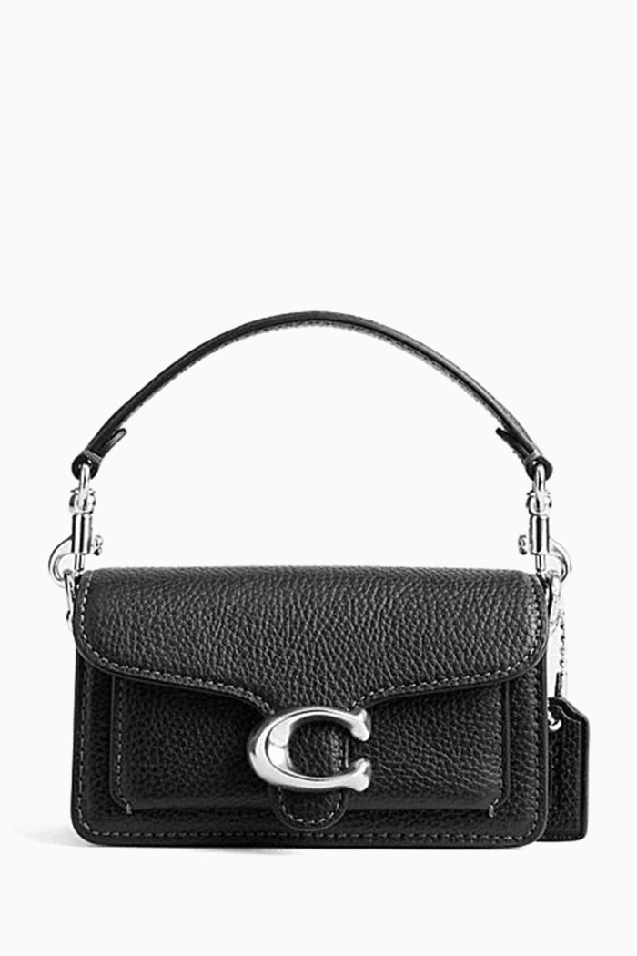 

Tabby 12 Top-handle Bag in Leather, Black