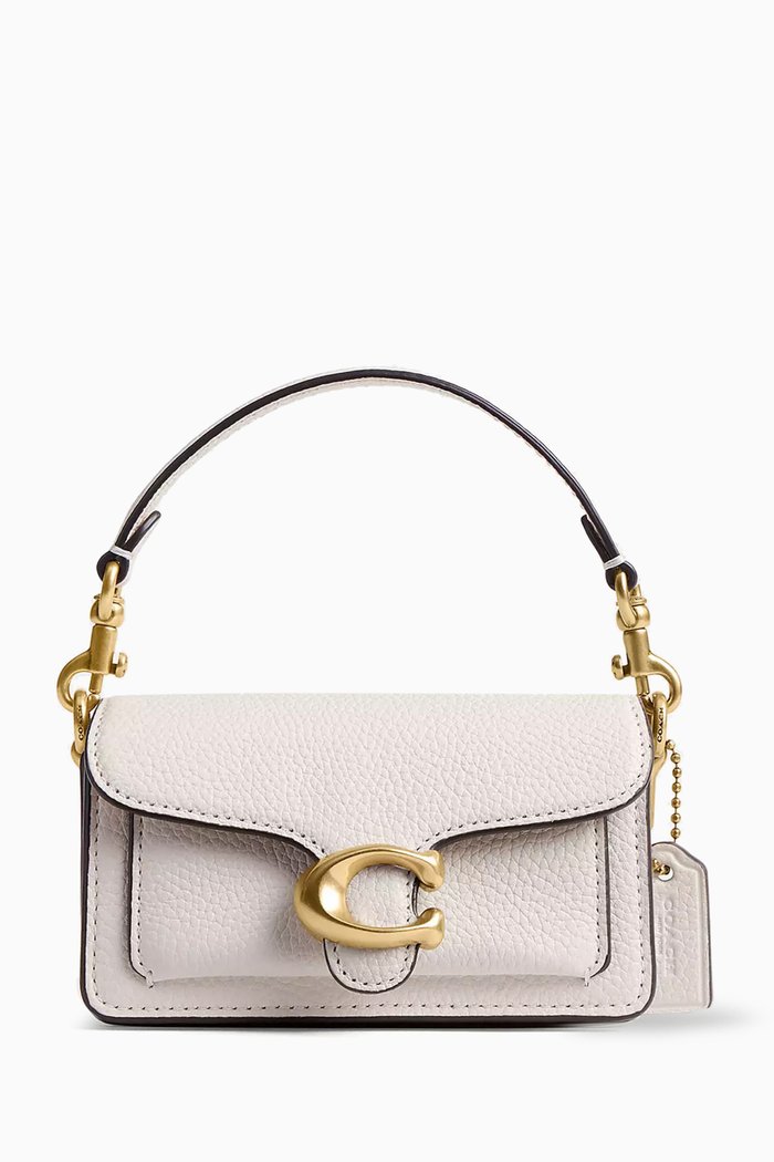 

Tabby 12 Top-handle Bag in Leather, White