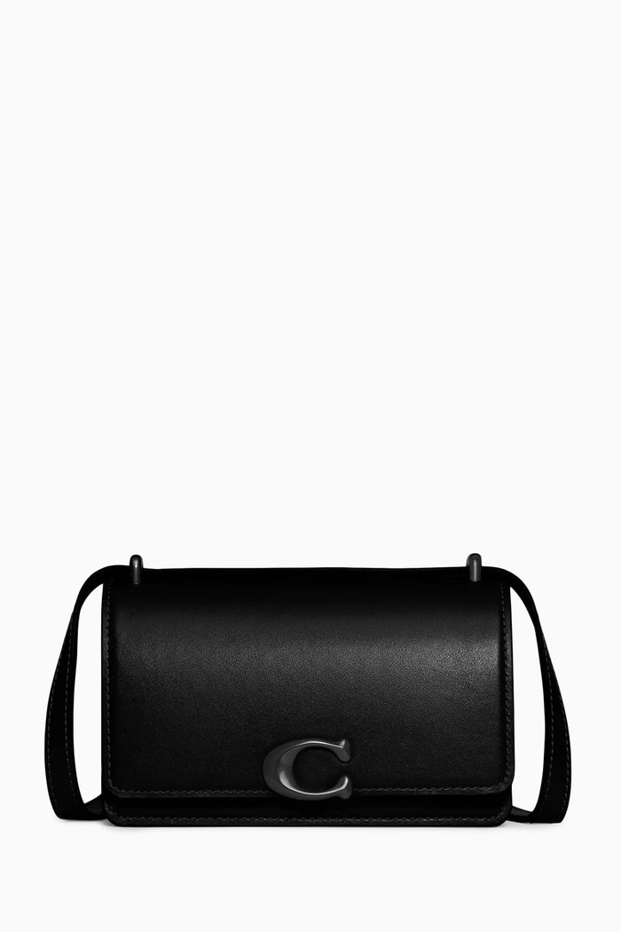 

Bandit Crossbody Bag in Luxe Leather, Black