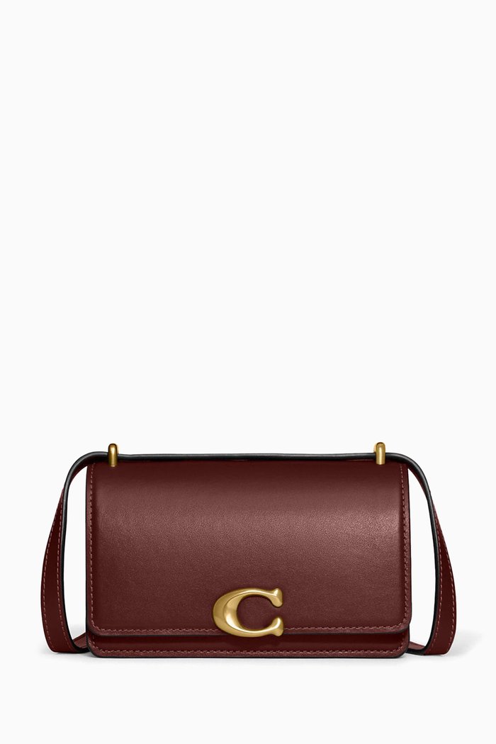 

Bandit Crossbody Bag in Luxe Leather, Red