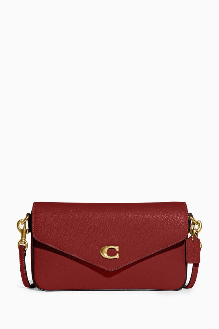 

Wyn Crossbody Bag in Crossgrain Leather, Red