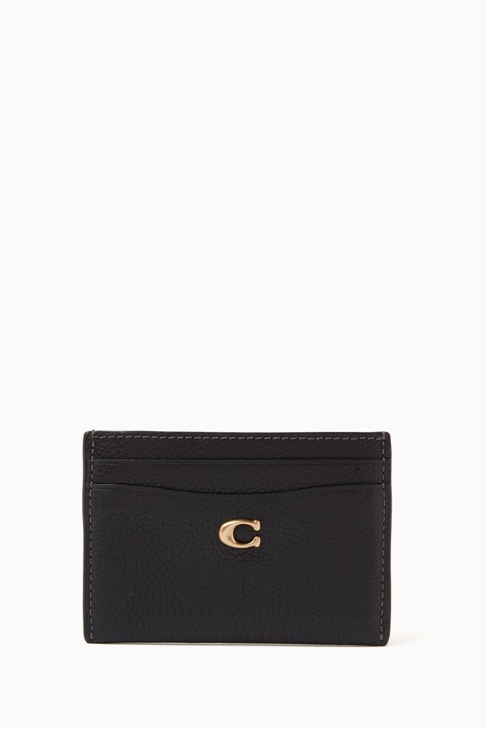 

Card Case in Pebble Leather, Black