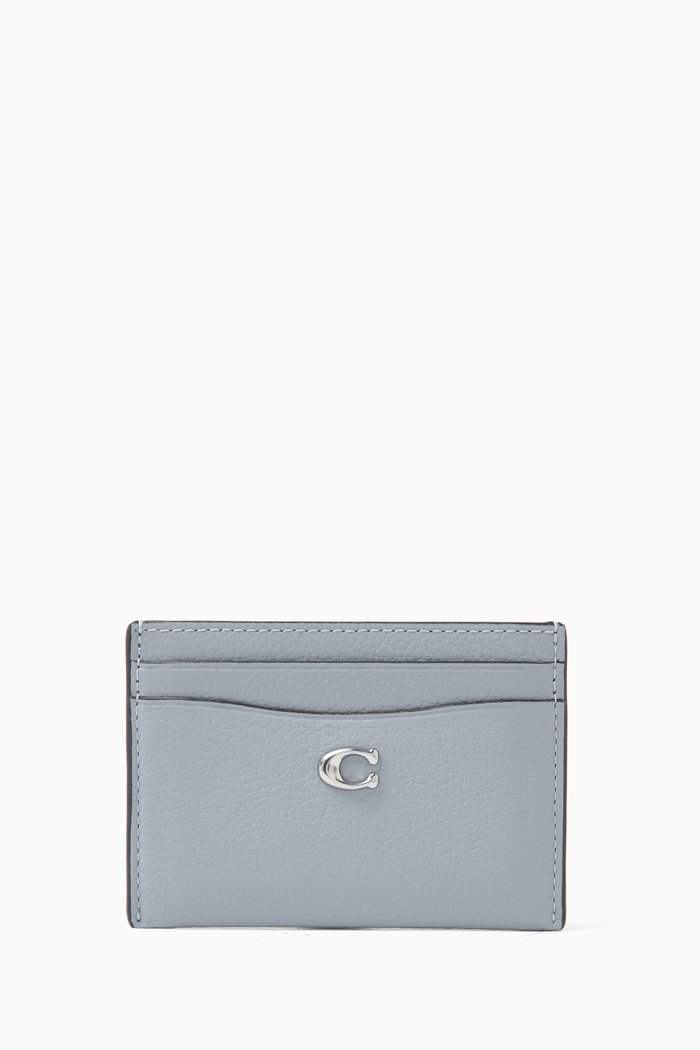 

Card Case in Pebble Leather, Grey
