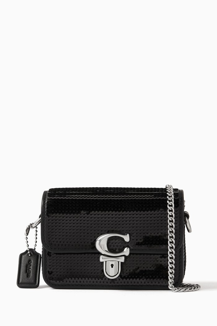 

Mini Studio 12 Crossbody Bag in Leather, Black
