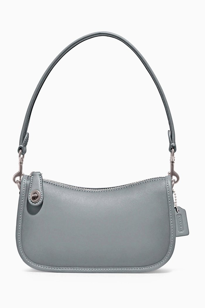 

Swinger 20 Shoulder Bag in Glovetanned Leather, Grey