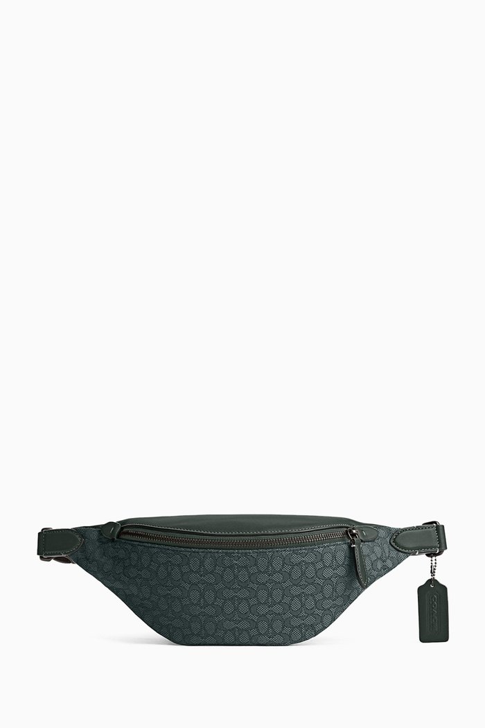 

Charter Belt Bag 7 in Signature Jacquard & Calf Leather, Green