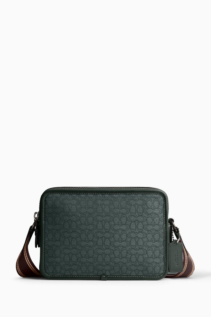 

Charter Crossbody 24 in Signature Jacquard & Calf Leather, Green