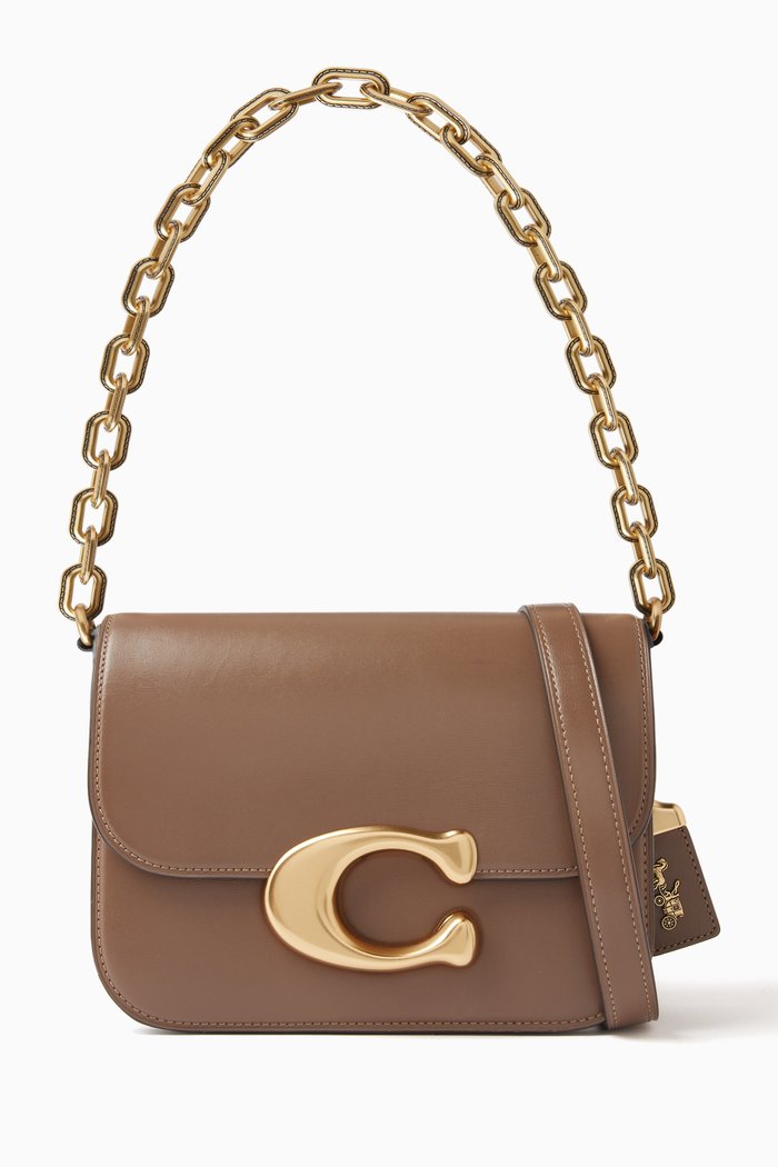 

Idol Mini Bag in Calf Leather, Grey
