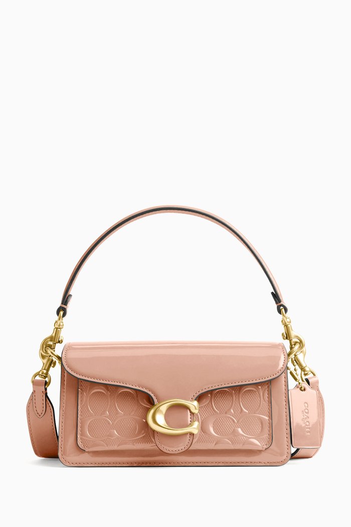 

Tabby 20 Shoulder Bag in Signature Patent Leather, Neutral
