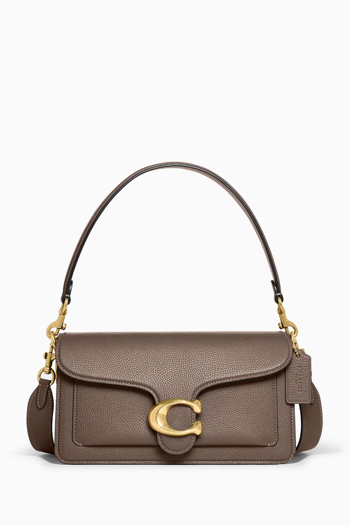 

Tabby 20 Shoulder Bag in Pebble Leather, Grey