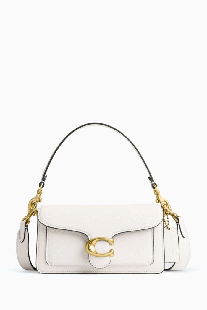 

Tabby 20 Shoulder Bag in Pebble Leather, White