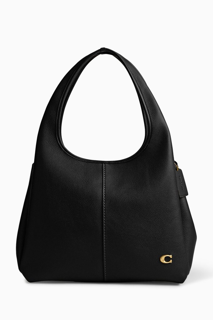

Lana Shoulder Bag in Pebble Leather, Black