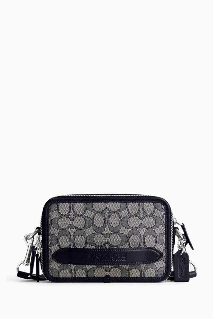 

Charter Crossbody in Signature Jacquard & Calf Leather, Blue
