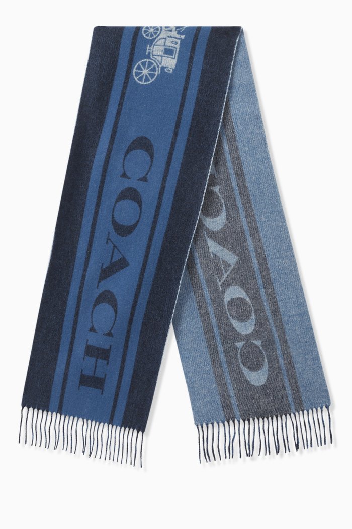

Varsity Sport Muffler in Cashmere, Blue