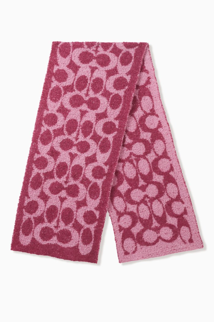 

Reversible Signature Muffler in Wool, Purple