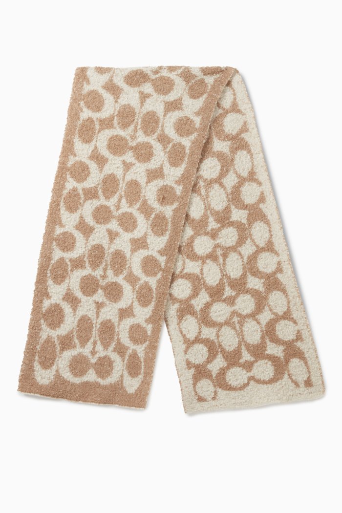 

Reversible Signature Muffler in Wool, White