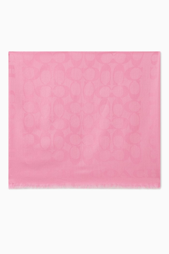 

Signature Stole in Silk & Cotton, Pink