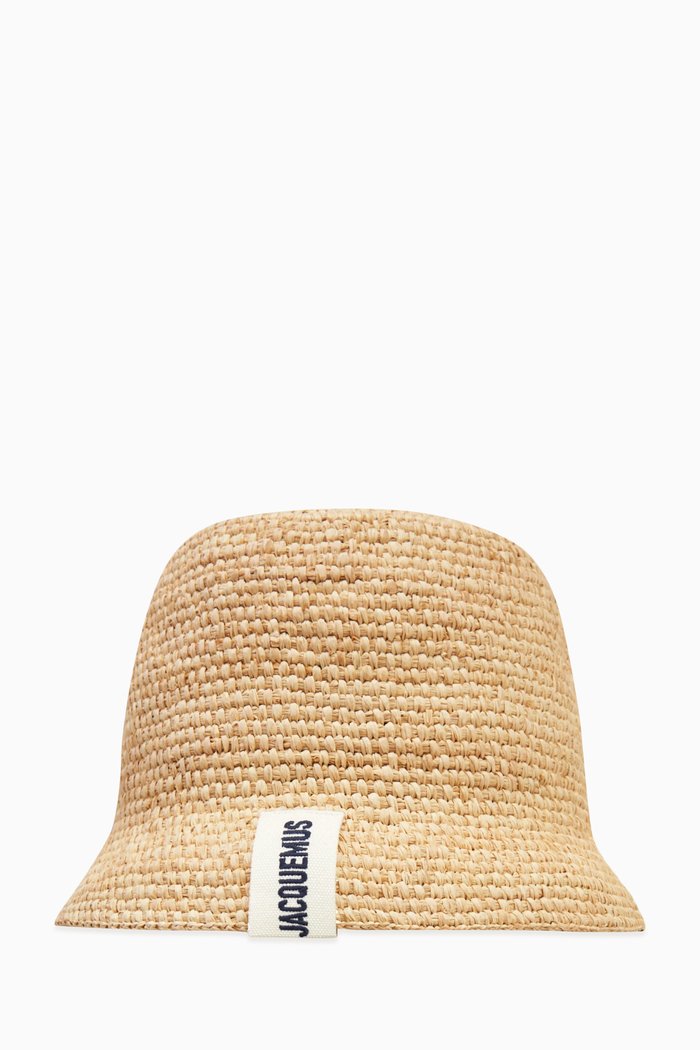 

Le Bob Bucket Hat in Raffia, Neutral