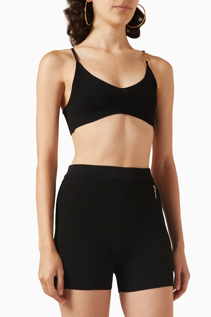

Le Bandeau Pralu Top in Viscose-knit, Black