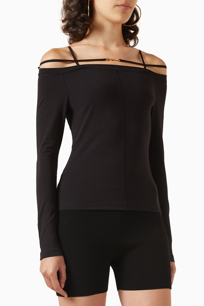 

La Sierra Top in Cotton jersey, Black