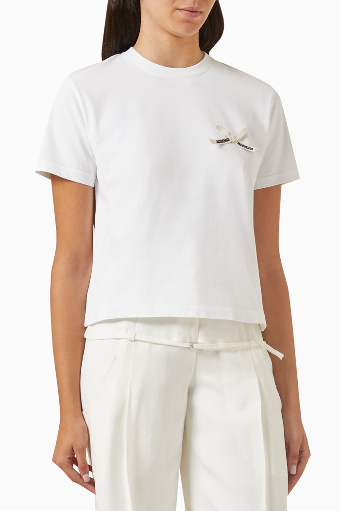 

Le T-shirt Noeud in Cotton, White