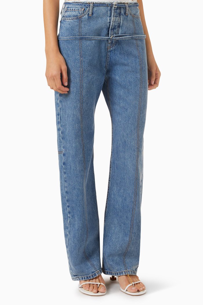 

Le De Nimes Caraco Jeans, Blue
