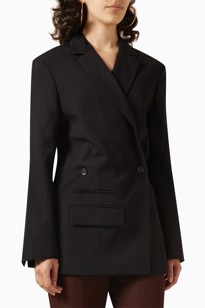 La veste Tibau Crossover Bouble Breasted Blazer, Black