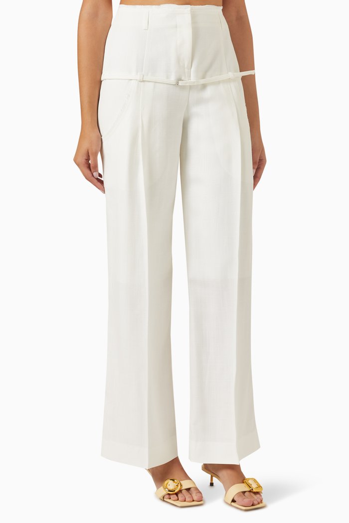 

Le Pantalon Criollo Pants in Viscose, White