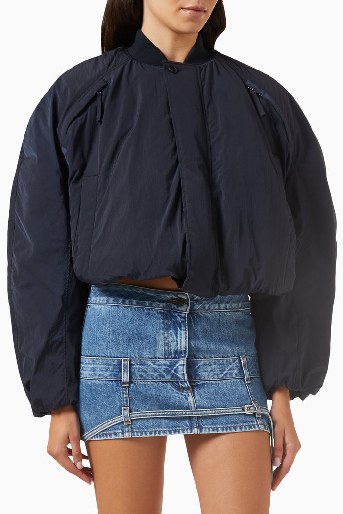 

Le Bomber Bahia Jacket in Stretch-cotton, Blue