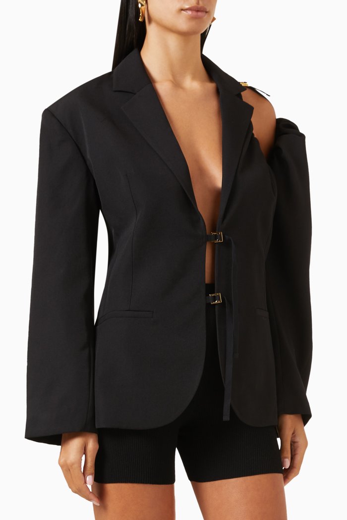 

La Veste Galliga Jacket in Wool, Black