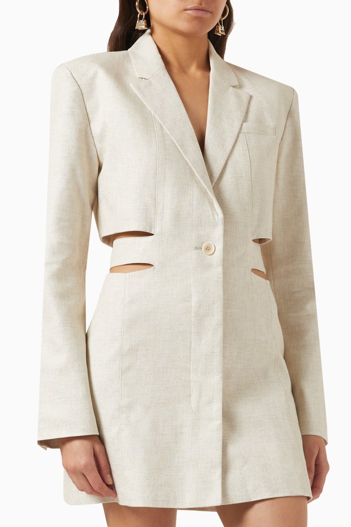 

La Robe Bari Mini Dress in Viscose-blend, Neutral