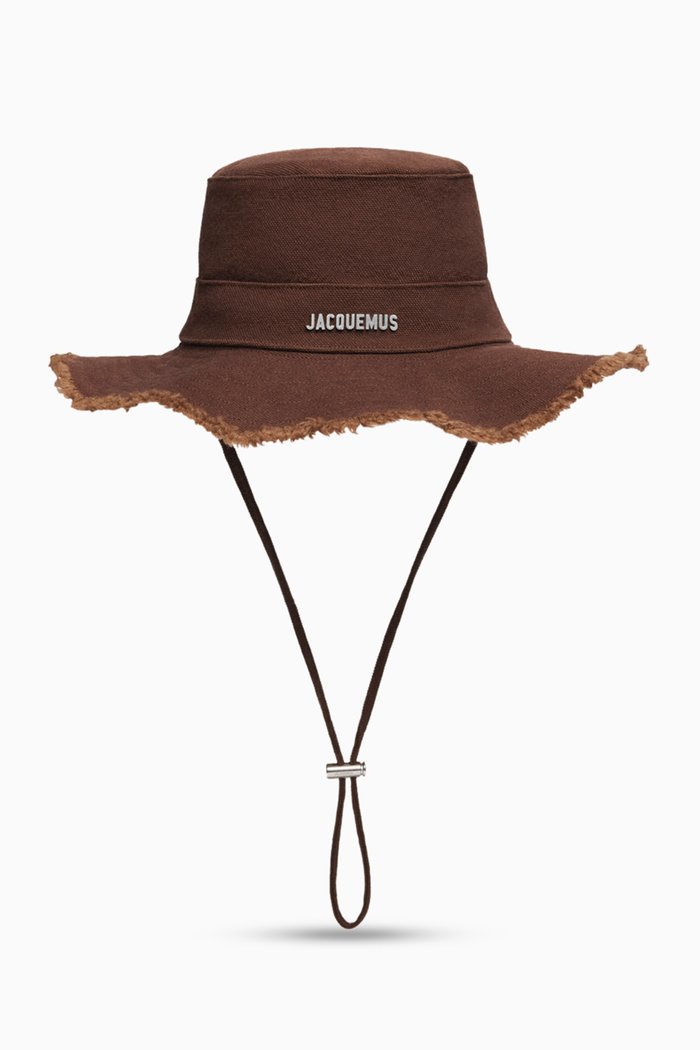Le Bob Artichaut Bucket Hat in Cotton, Brown