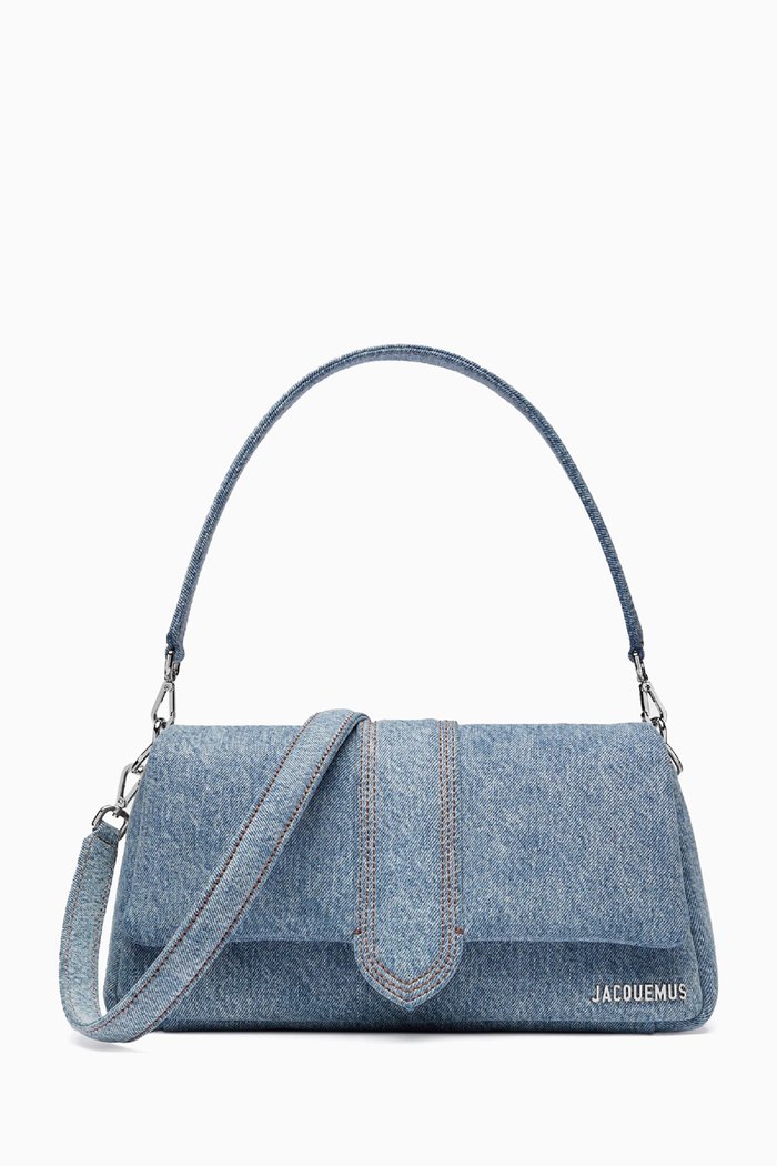 

Le Bambimou Shoulder Bag in Denim, Blue