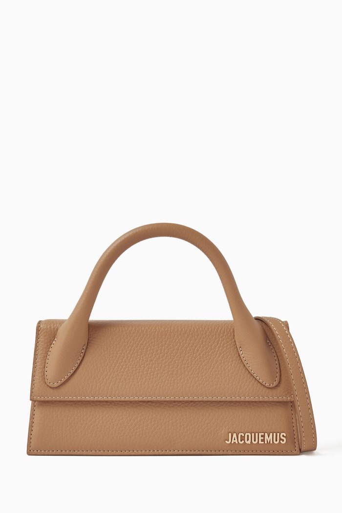 

Le Chiquito Long Tote Bag in Leather, Brown