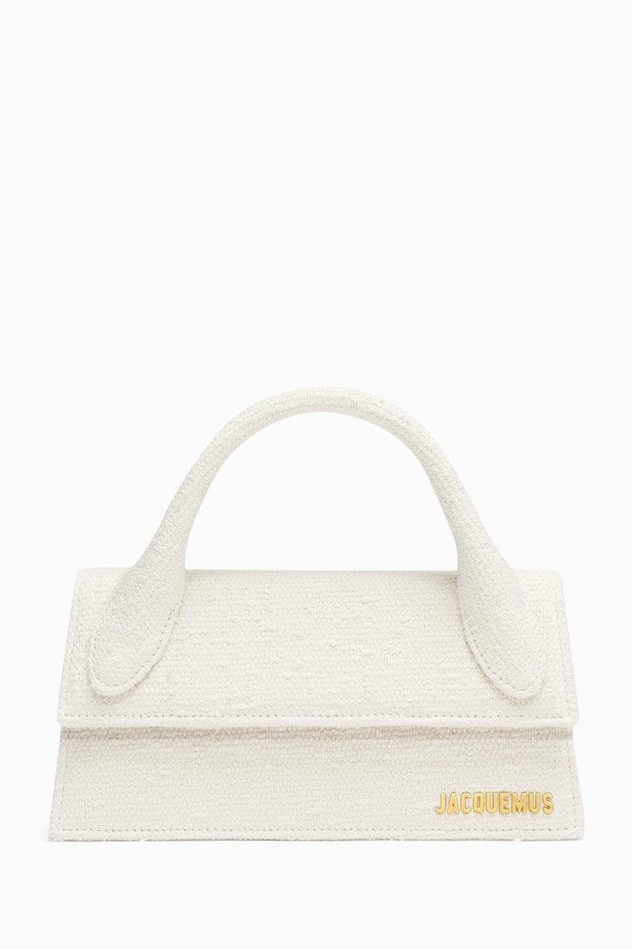 

Le Chiquito Long Bag in Textured Cotton, Neutral