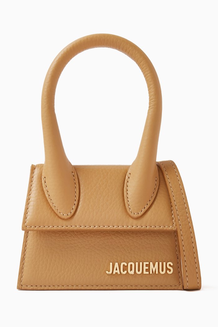 

Le Chiquito Mini Tote Bag in Grained Leather, Brown