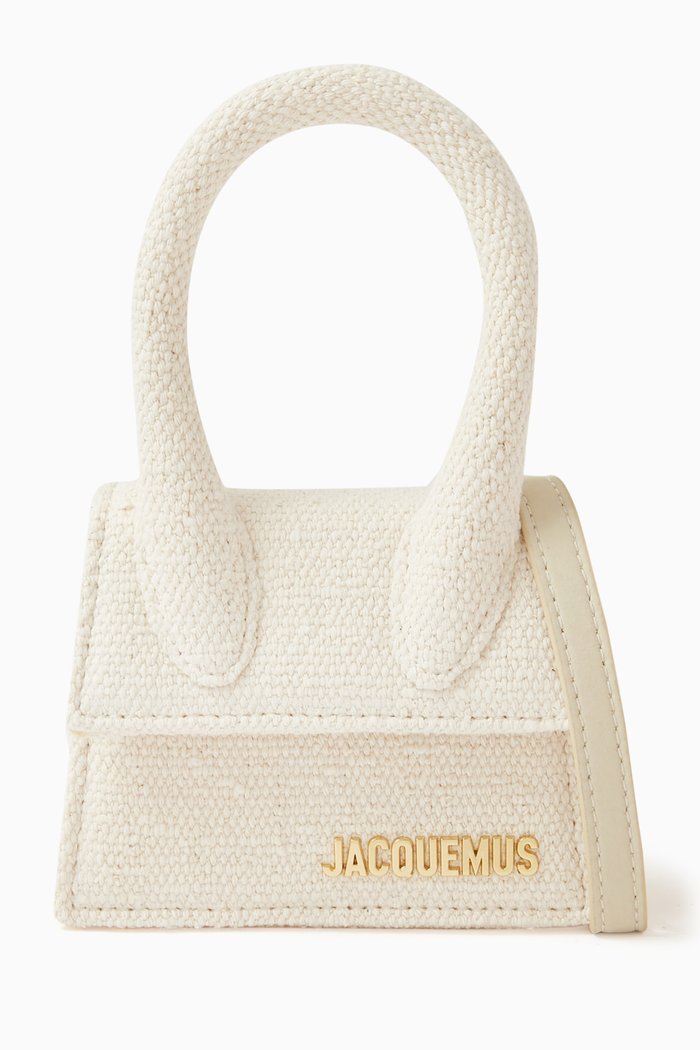

Le Chiquito Mini Tote Bag in Textured Cotton, Neutral