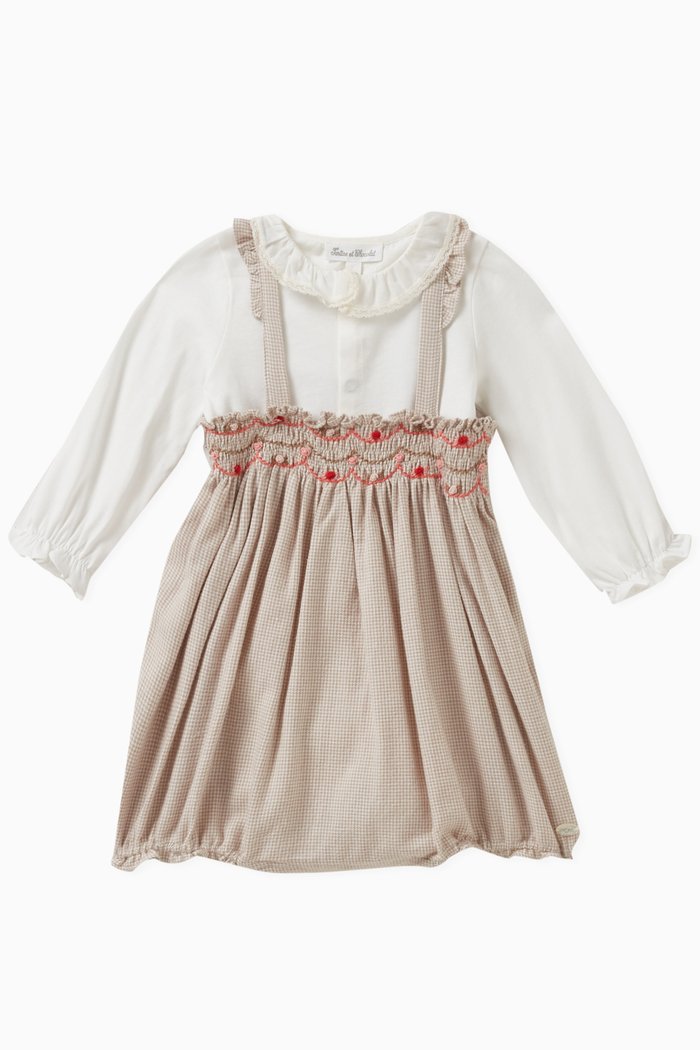 

Bodysuit & Dungaree Set in Cotton, Brown