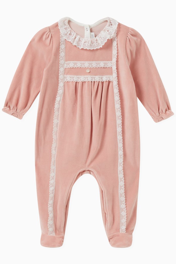 

Peter Pan Collar Pyjamas in Cotton Blend, Orange