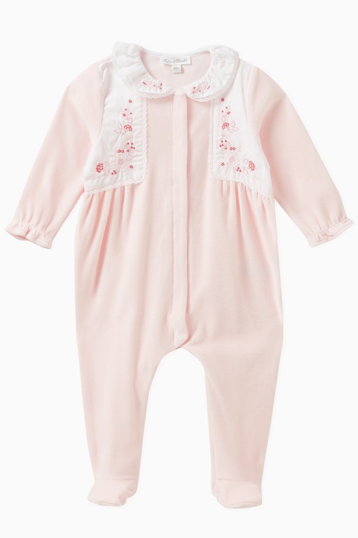 

Flower Sleepsuit in Cotton Blend, Pink