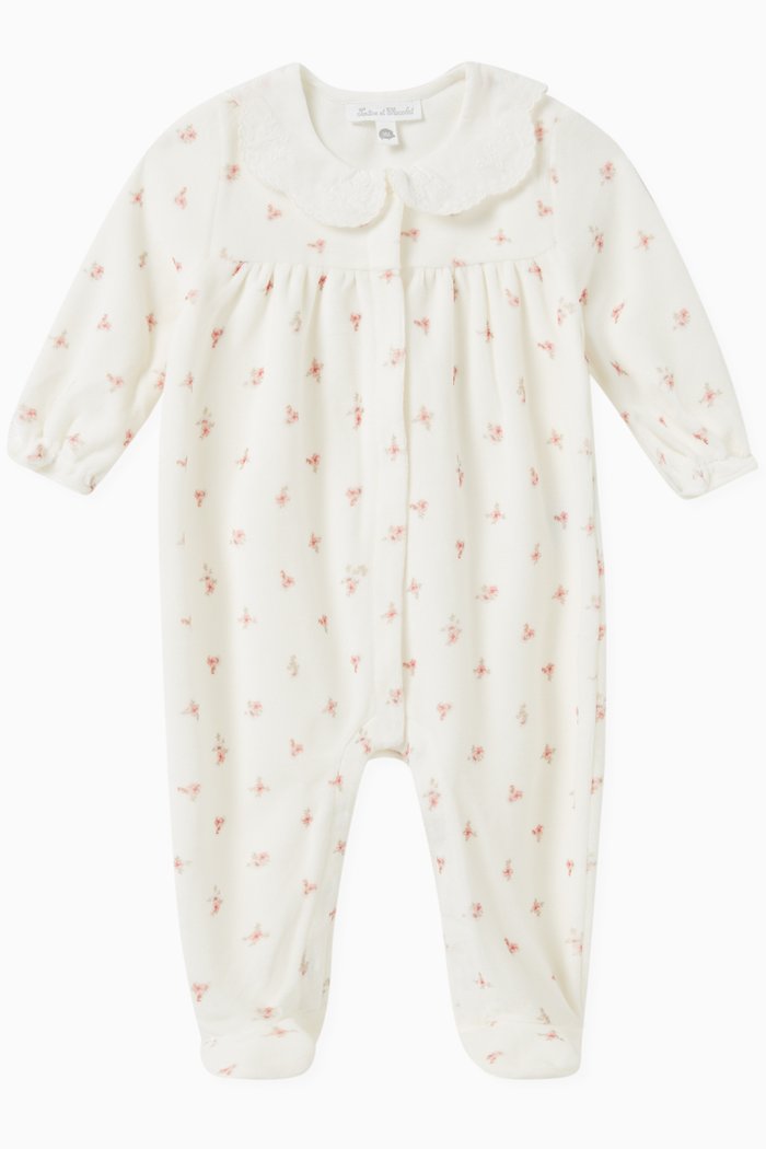 

Flower Print Pyjamas in Cotton Blend, Neutral