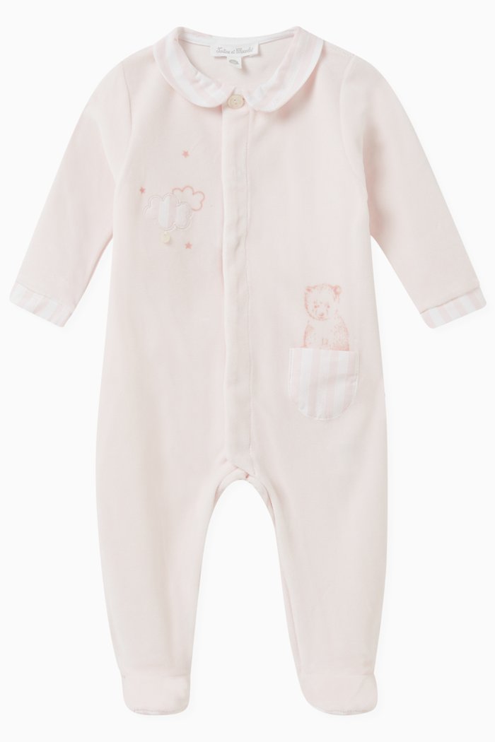 Dream Motif Sleepsuit in Cotton-blend, Pink